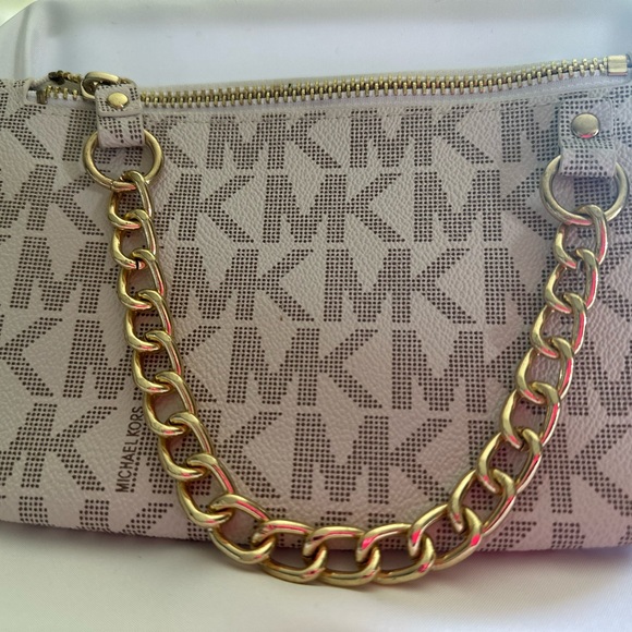 MICHAEL KORS MK Signature Belt Bag Pouch-Fanny Pack with Gold Chain - Picture 1 of 12